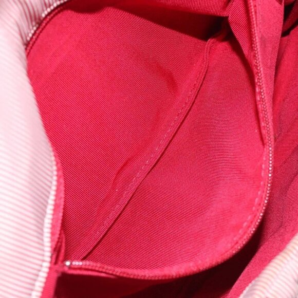 CHANEL Ultra Stitch Chain Shoulder Bag Nylon Red Silver CC Auth 132483 - Picture 13 of 16